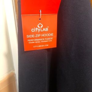 2 Navy Side-Zip Hoodie